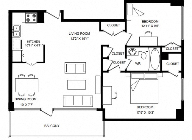 Floor plan layout diagram for 2G